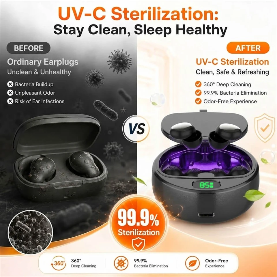 UV-C Sterilizing Sleep Earplug best